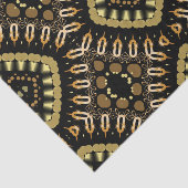 Papier Mousseline Luxueux Motif géométrique en mosaïque or et noir (Détail)