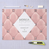 Papier Mousseline luxueux rose or tufted monogramme (Artisanat)