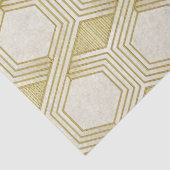 Papier Mousseline Luxurious Gold Hexagon Pattern - Marble Texture (Détail)