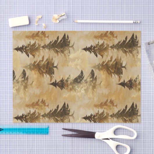 Papier Mousseline Luxury Gold & Bronze Metallic Christmas Tree  (Artisanat)