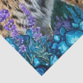 Papier Mousseline Lynx au lever du soleil par cascade (Détail)