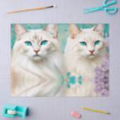 Papier Mousseline Lynx Point Siamese Portrait Art (Artisanat)