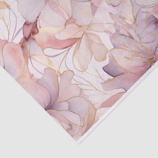 Papier Mousseline Lys Abstraits modernes violets clairs (Détail)