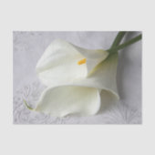 Papier Mousseline Lys calla blanc sur lin (Recto)