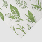 Papier Mousseline Lys de la Vallée Fleurs et Botanique Feuille (Détail)
