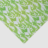 Papier Mousseline Lys de la Vallée Motif Floral (Détail)