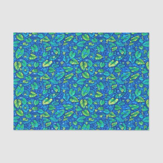 Papier Mousseline Lys de vache, étang d'été de Spatterdock Modèle fl (Recto)