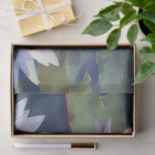 Papier Mousseline Lys d'eau blanc et rose Découpage (Cadeau)