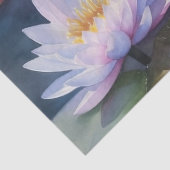 Papier Mousseline Lys d'eau blanc et rose Découpage (Détail)