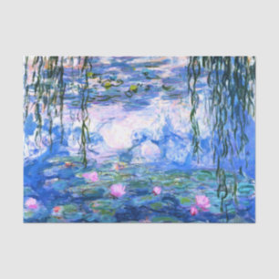 Papier Mousseline Lys d'eau rose Monet 