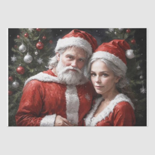 Papier Mousseline M. et Mme Claus - Découpage - (Recto)