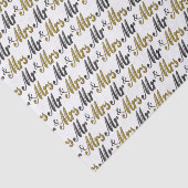 Papier Mousseline M. et Mme Tuxedo Mariage d'étincelle d'or (Détail)