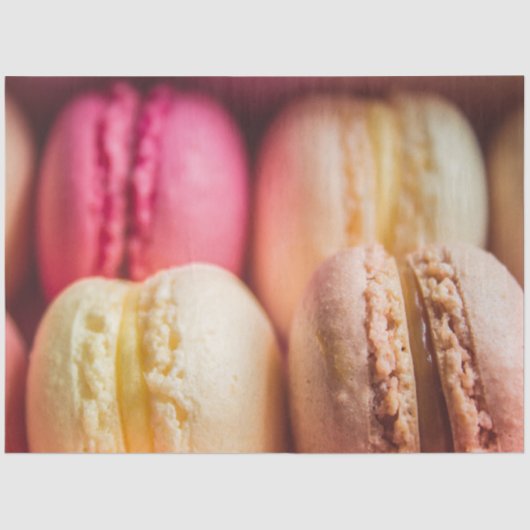 Papier Mousseline Macaron de Macaron foto rose beige brun tendre (Recto)