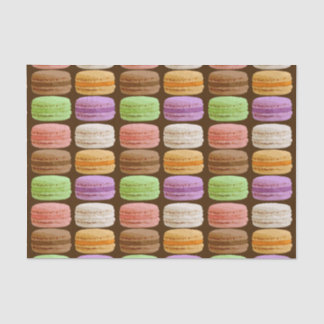 Papier Mousseline Macarons français, Pastels multicolores