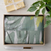 Papier Mousseline Macaw Parrot Bleu Jaune Floral Tropical (Cadeau)