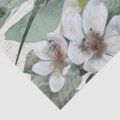 Papier Mousseline Macaw Parrot Bleu Jaune Floral Tropical (Détail)