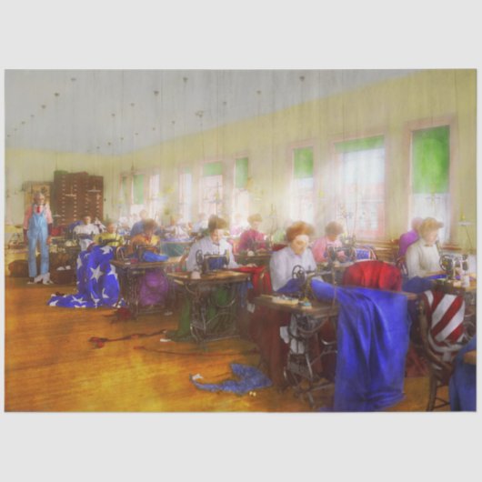 Papier Mousseline Machine à coudre - Drapeau - Freedom Fabric 1909 (Recto)