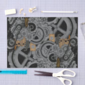 Papier Mousseline Machinerie Steampunk (couleur complète) (Artisanat)