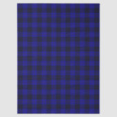 Papier Mousseline MacKay tartan bleu noir plaid (Recto)
