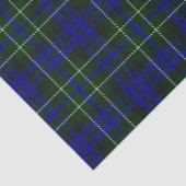 Papier Mousseline Macneil de Colonsay tartan bleu vert plaid (Détail)
