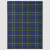 Papier Mousseline Macneil de Colonsay tartan bleu vert plaid (Recto)