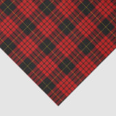 Papier Mousseline MacQueen Tartan rouge et noir plaid (Détail)