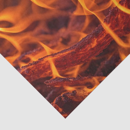 Papier Mousseline macro Flamme d'incendie (Détail)