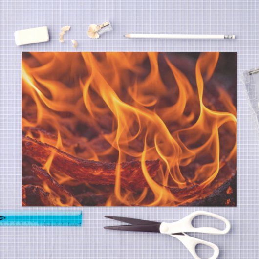 Papier Mousseline macro Flamme d'incendie (Artisanat)