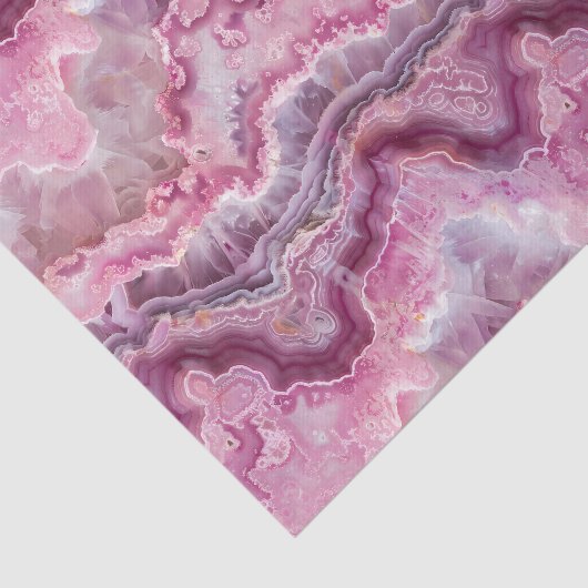 Papier Mousseline Macro rose Agate Stone (Détail)