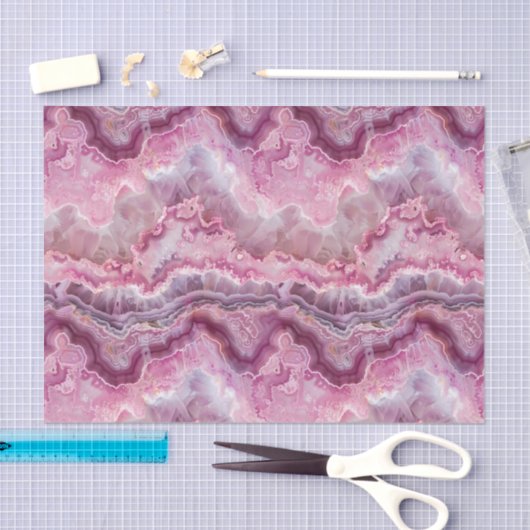 Papier Mousseline Macro rose Agate Stone (Artisanat)