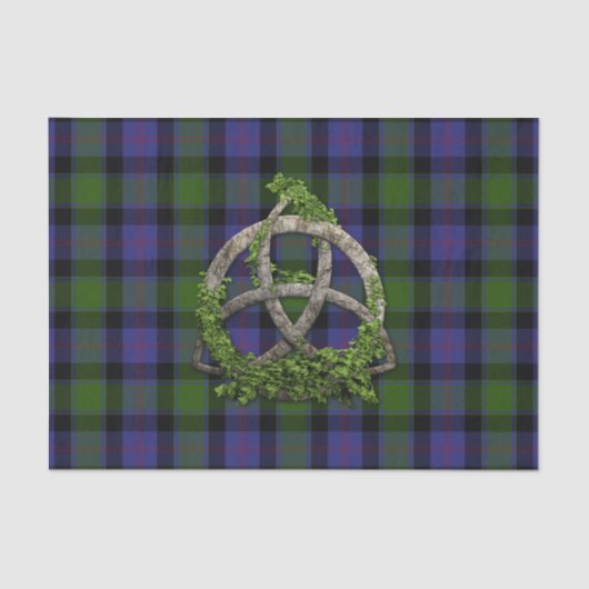 Papier Mousseline MacTaggart Tartan Et Céltic Trinity Knot (Recto)