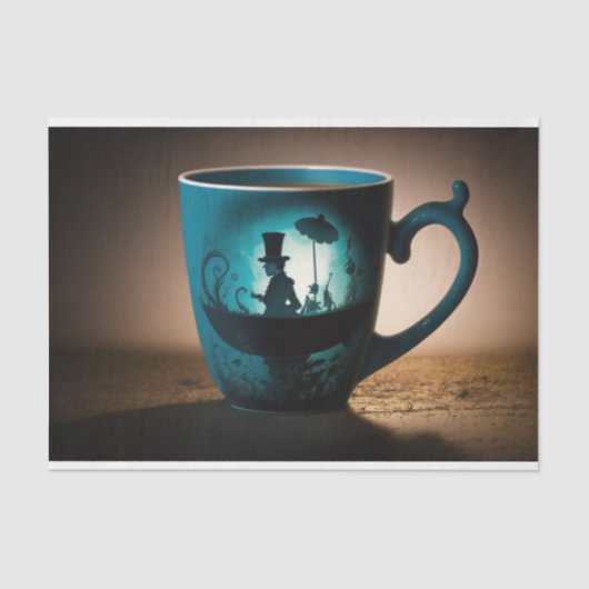 Papier Mousseline Mad Hatter Alice au pays des merveilles (Recto)