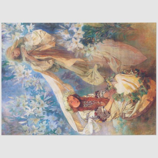 Papier Mousseline Madonna de la Lily, Mucha (Recto)