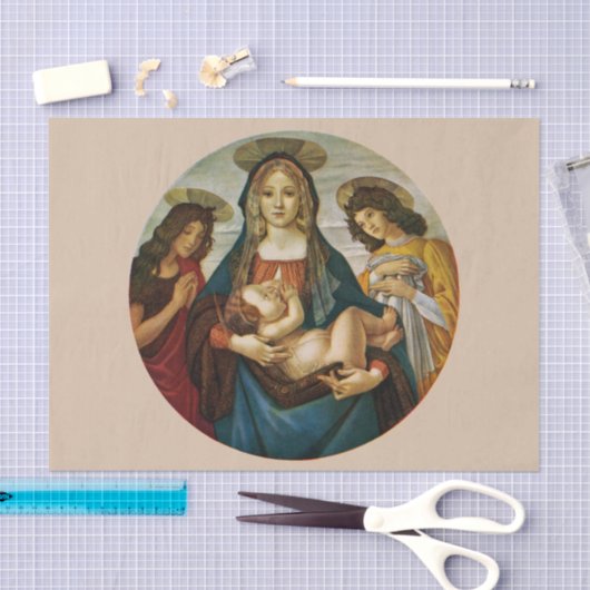 Papier Mousseline Madonna et l'enfant de Botticelli (Artisanat)