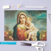 Papier Mousseline Madonna et l'enfant par Hans Zatzka (Artisanat)