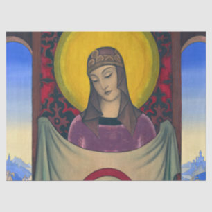 Papier Mousseline Madonna Oriflamma par Nicholas Roerich
