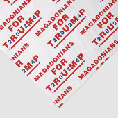 Papier Mousseline Magadoniens pour Trump 2024 Red Blue Star (Détail)