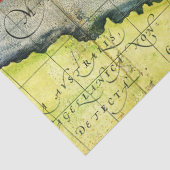 Papier Mousseline Magellans navire Victoria, Antique Carte Océan Pac (Détail)