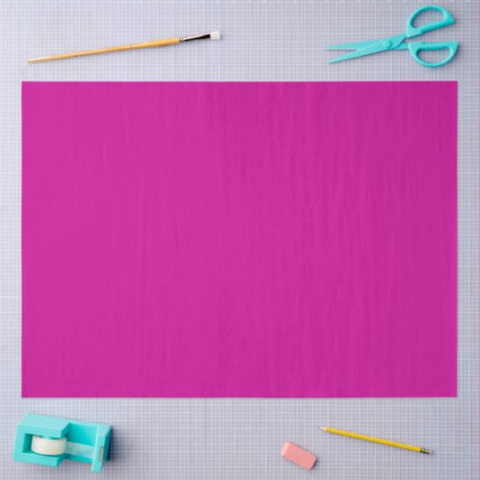 Papier Mousseline Magenta brillant et solide (Artisanat)