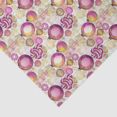 Papier Mousseline Magenta Gold Christmas Pattern#6 ID1009 (Détail)