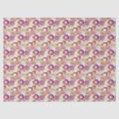 Papier Mousseline Magenta Gold Christmas Pattern#6 ID1009 (Recto)
