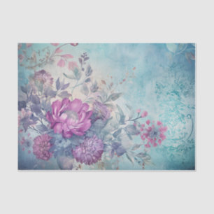 Papier Mousseline Magenta Rose Colorful Floral Arrière - plan Découp