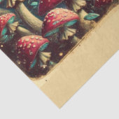 Papier Mousseline Magic Mushroom Vintage Alice and Cat (Détail)