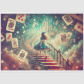 Papier Mousseline Magical Castle Path Alice In Wonderland Decoupage (Recto)