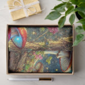 Papier Mousseline Magical Treetop Tales Alice and Cat Decoupage (Cadeau)