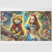 Papier Mousseline Magical Treetop Tales Alice and Cat Decoupage (Recto)