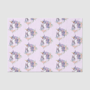Papier Mousseline Magique Unicorn Maman & Baby Watercolor Motif