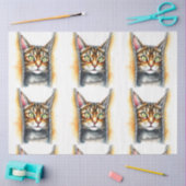 Papier Mousseline Magnifique Aquarelle Populaire Collection de chats (Artisanat)