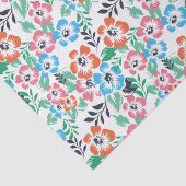 Papier Mousseline Magnifique conception florale botanique (Détail)