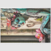 Papier Mousseline Magnifique Découpage Gothique Paris Gargoyle (Recto)